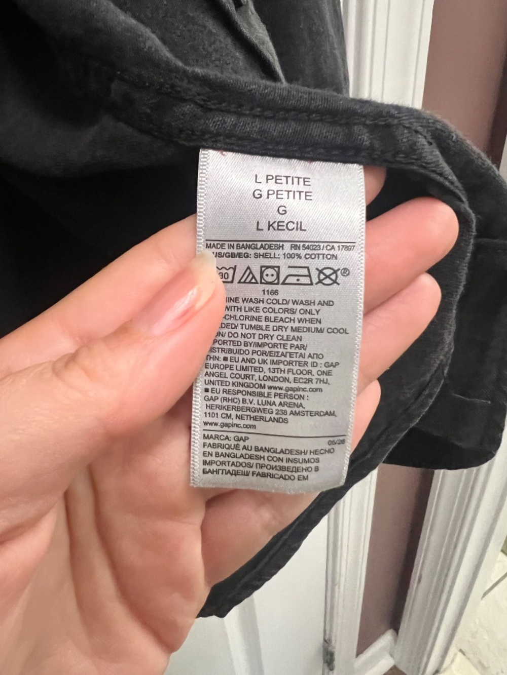Gap 'Big Shirt' in Washed Black - Petite L NWOT - Picture 3 of 6